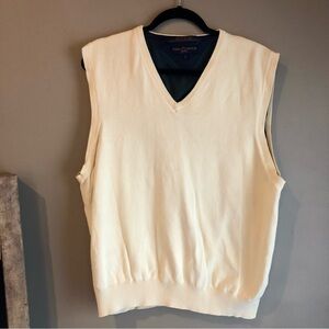 Tommy Hilfiger Golf Men's V-Neck Sweater Vintage Vest Sz L